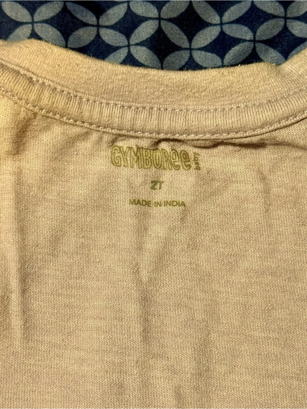 Gymboree Cream Short Sleeve Tee with Front Pocket